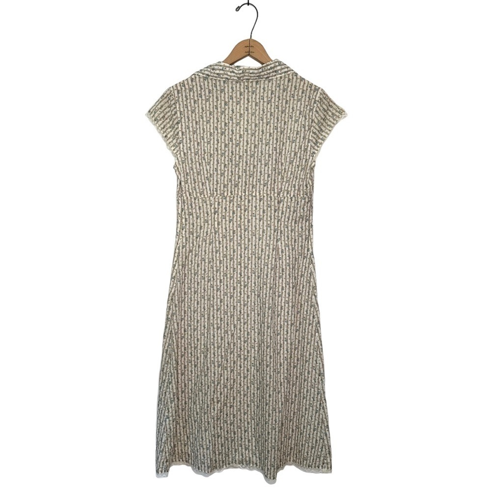 Free People | Vintage Floral V-neck Empire Waist 90’s Y2K Dress Size Medium - Picture 3 of 7
